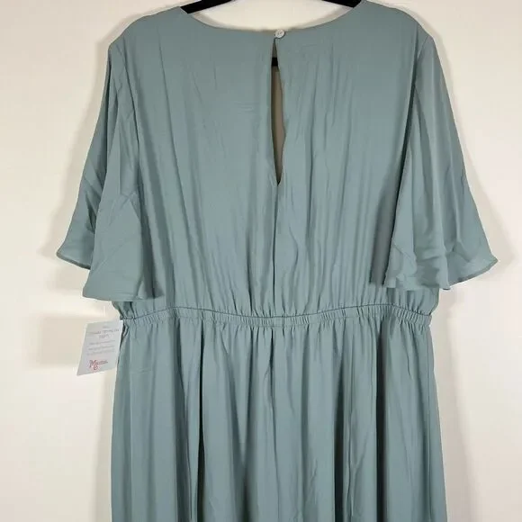 NWT Show Me Your MuMu Emily Empire Maxi Silver Sage XXXL - Picture 10 of 12